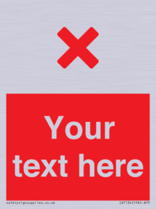 Custom red background, red cross sign